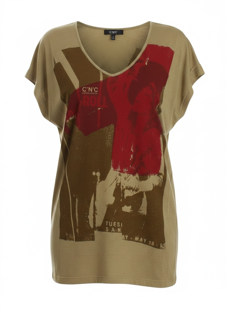 Costume National Green print shortsleeve t-shirt